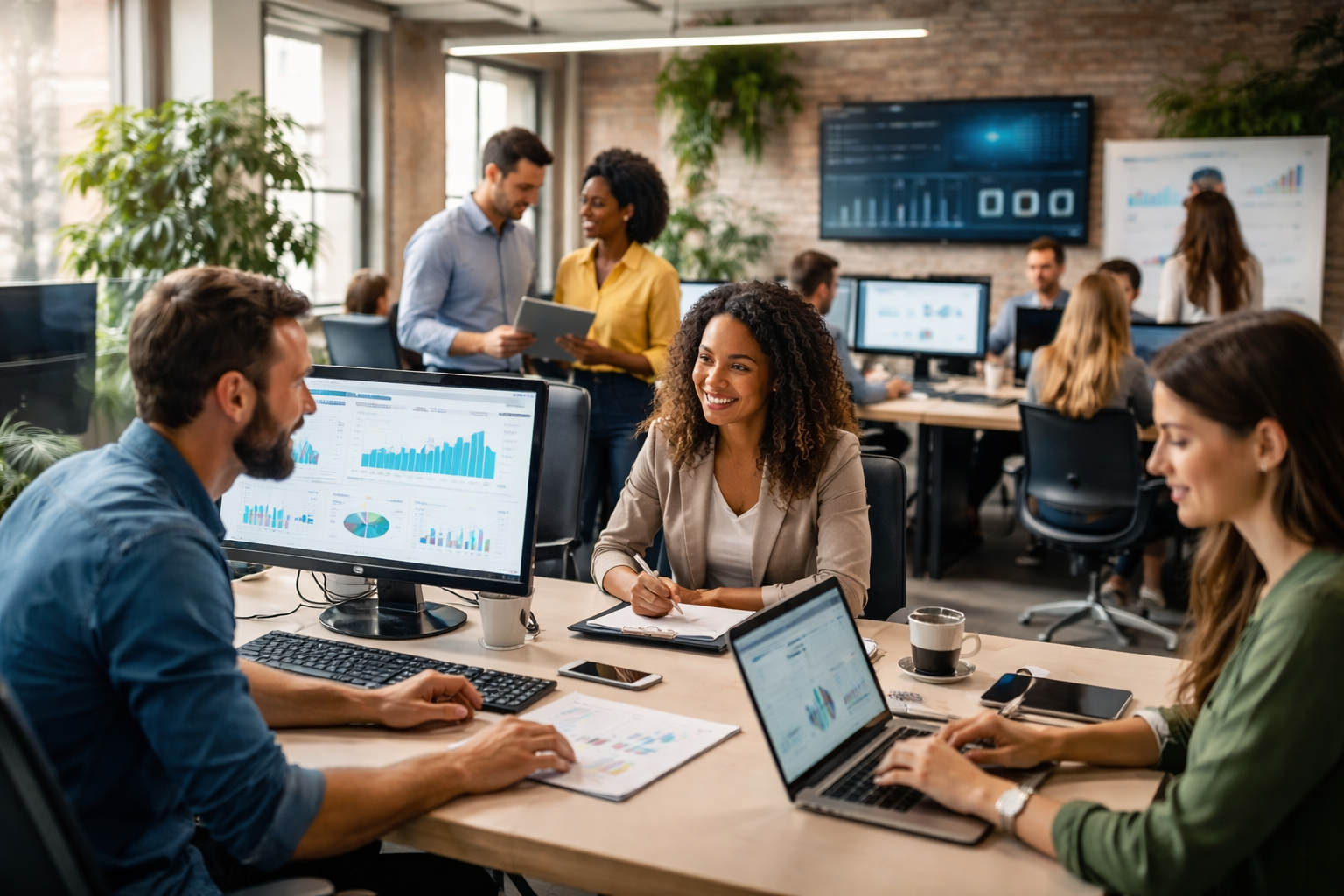 empresa a trabalhar organizadamente